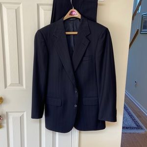 Kilgour, French & Stanbury Navy Pinstripe Suit